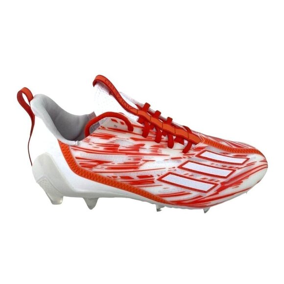 Adidas Adizero Mens Size 15 Orange White Football Cleats HP8748 New - Picture 4 of 7